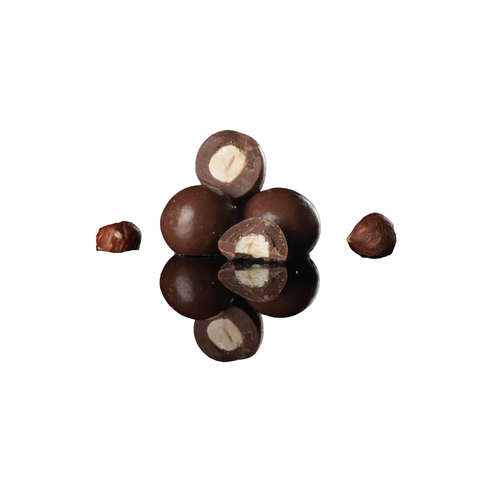 Roasted Hazelnuts Coated in Chocolate
