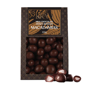 
                  
                    Load image into Gallery viewer, Honey Roasted Macadamias Coated in Chocolate
                  
                