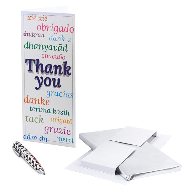Chocolate Card - Thank You Languages