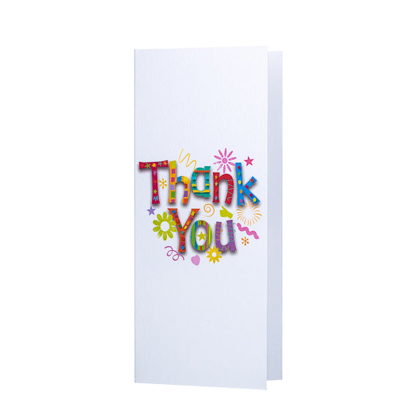 Chocolate Card - Thank You Colours